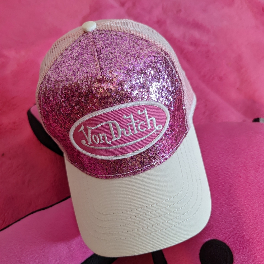 von dutch pink glitter hat cap 🧢 - Picture 1 of 16
